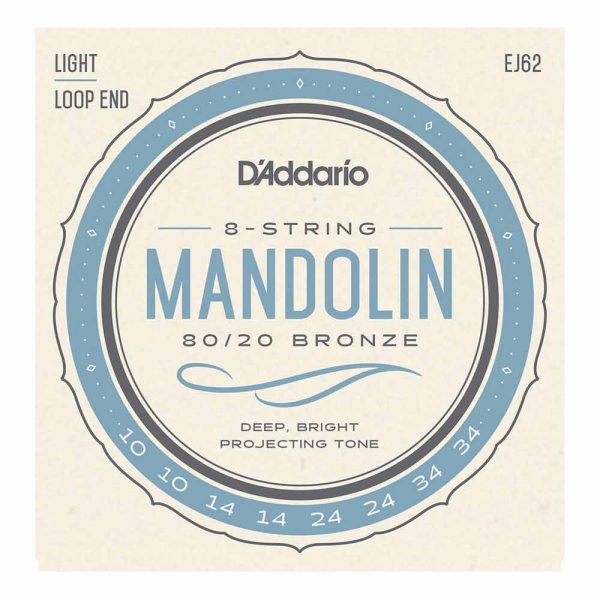 סט מיתרים למנדולינה דדריו - Daddario EJ62 80/20 Bronze Mandolin Strings