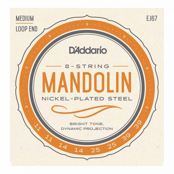 סט מיתרים למנדולינה דדריו - Daddario EJ67 Nickel Plated Steel Mandolin Strings
