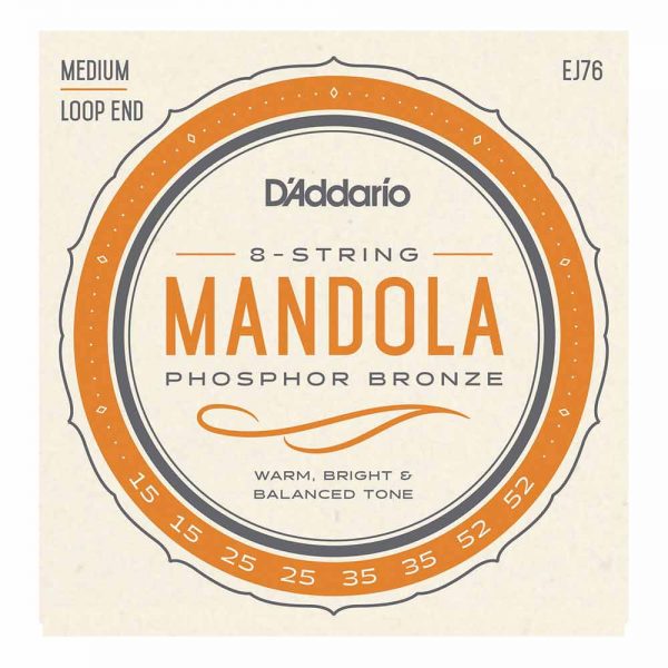 סט מיתרים למנדולה דדריו - Daddario EJ76 Phosphor Bronze Mandola Strings