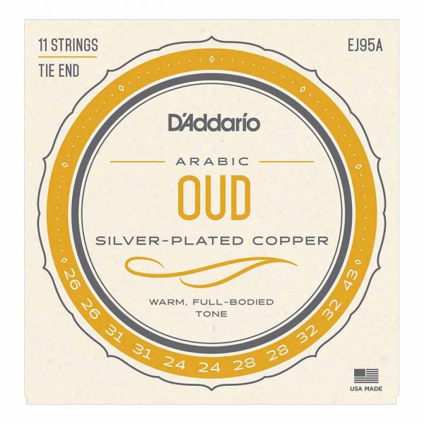 סט מיתרים לעוד דדריו - Daddario EJ95A Silver Plated Copper Oud Strings